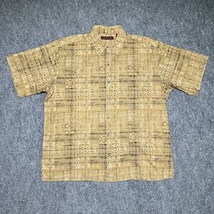 VTG Tori Richard Shirt Mens XL Button Up Abstract Beach Hawaiian Cotton Lawn